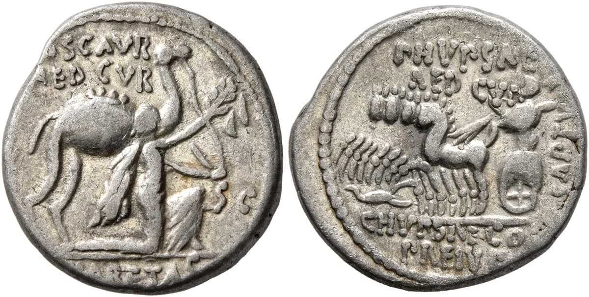 Marcus Aemilius Scaurus denarius